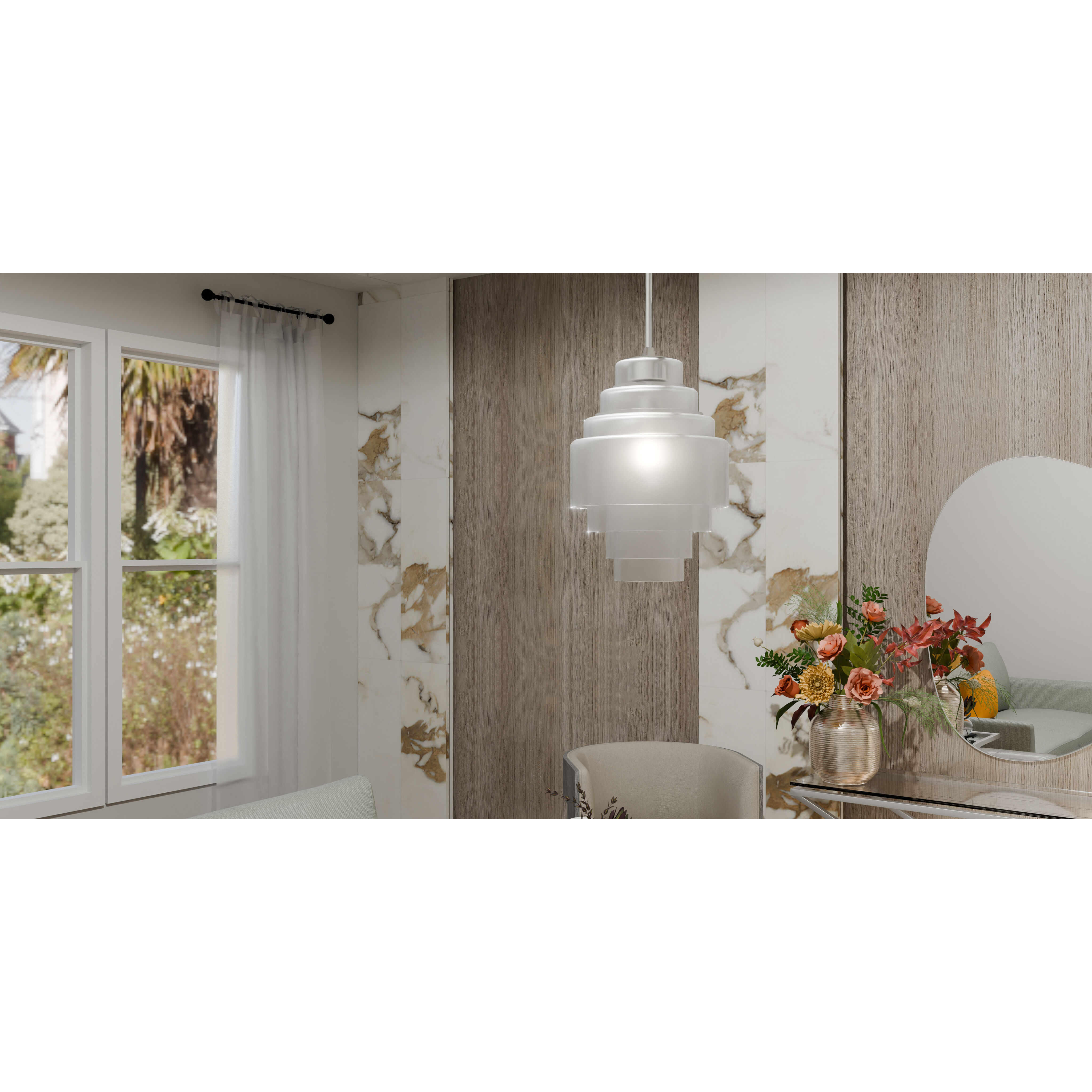 Driscoll 1 Light 10 inch Polished Chrome Mini Pendant Ceiling Light