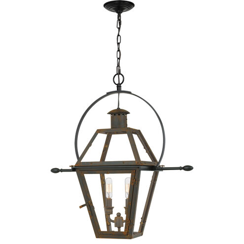 Rue De Royal 2 Light 21 inch Industrial Bronze Outdoor Hanging Lantern