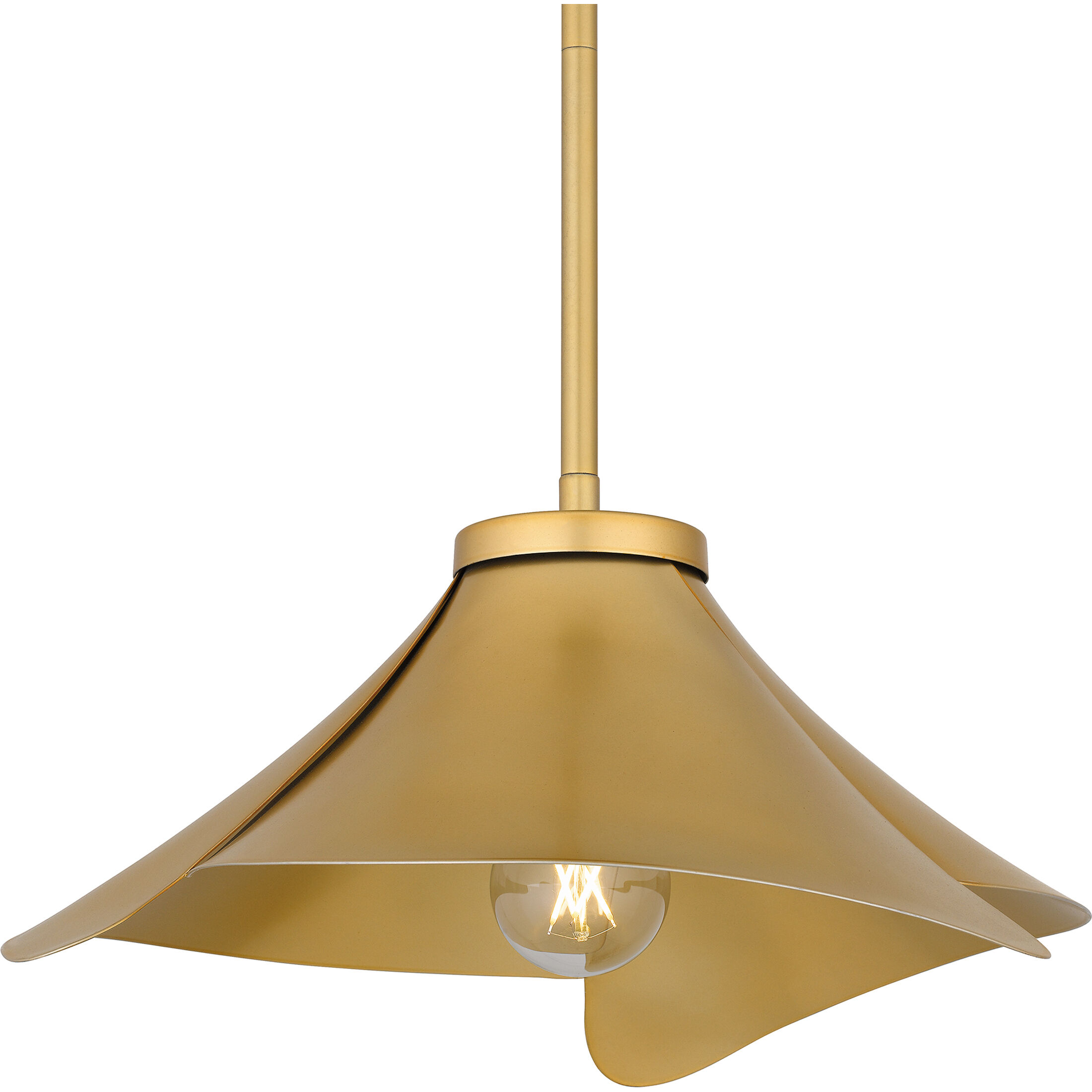 Wisp 1 Light 14.5 inch Light Gold Pendant Ceiling Light