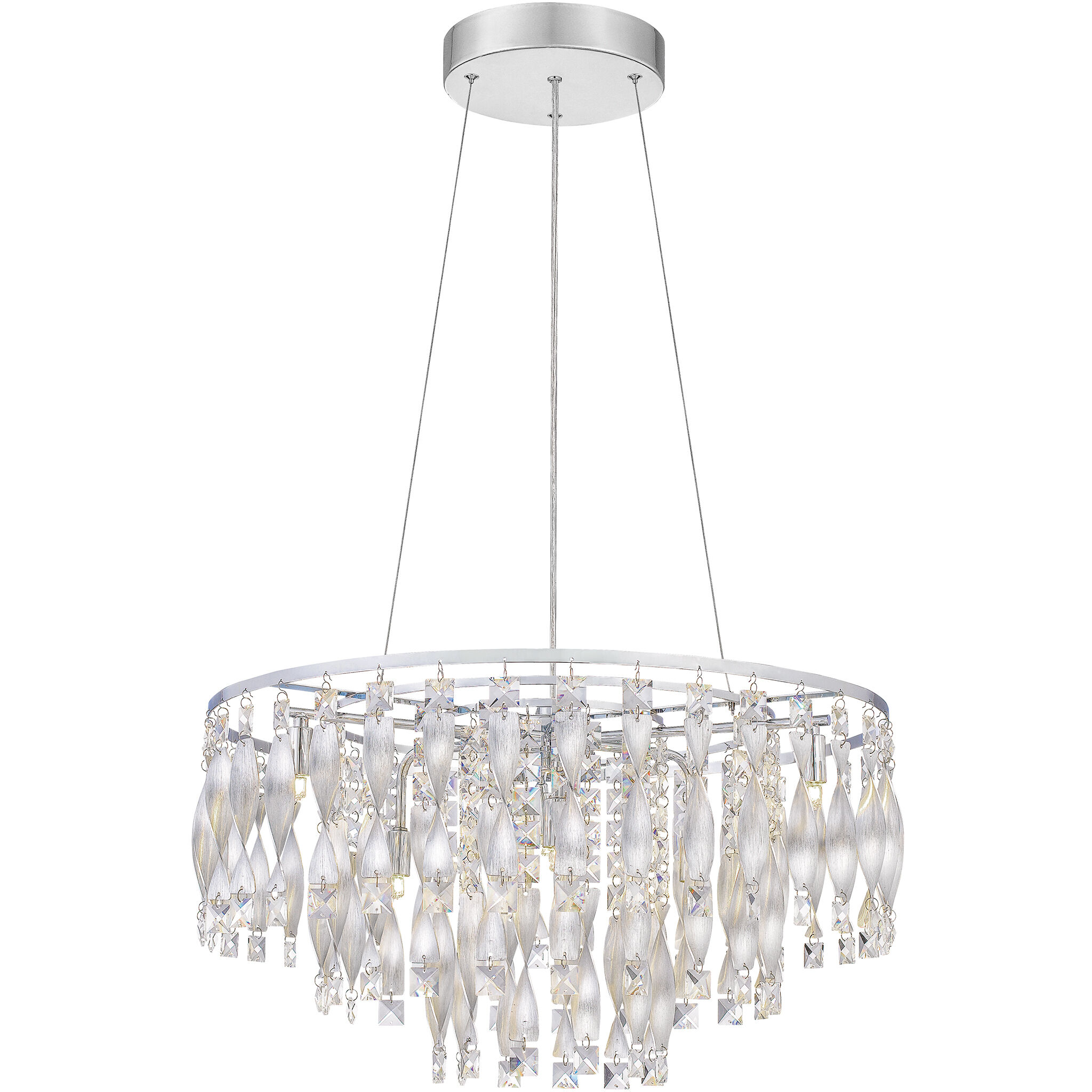 Twinkle 6 Light 24 inch Polished Chrome Pendant Ceiling Light