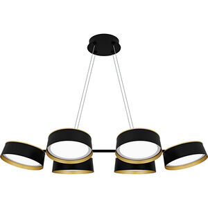 Byrnes LED 40 inch Matte Black Linear Chandelier Ceiling Light, Medium