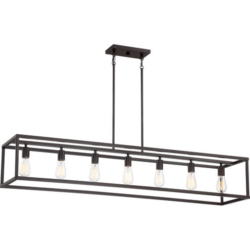 New Harbor 7 Light 52 inch Western Bronze Island Chandelier Ceiling Light
