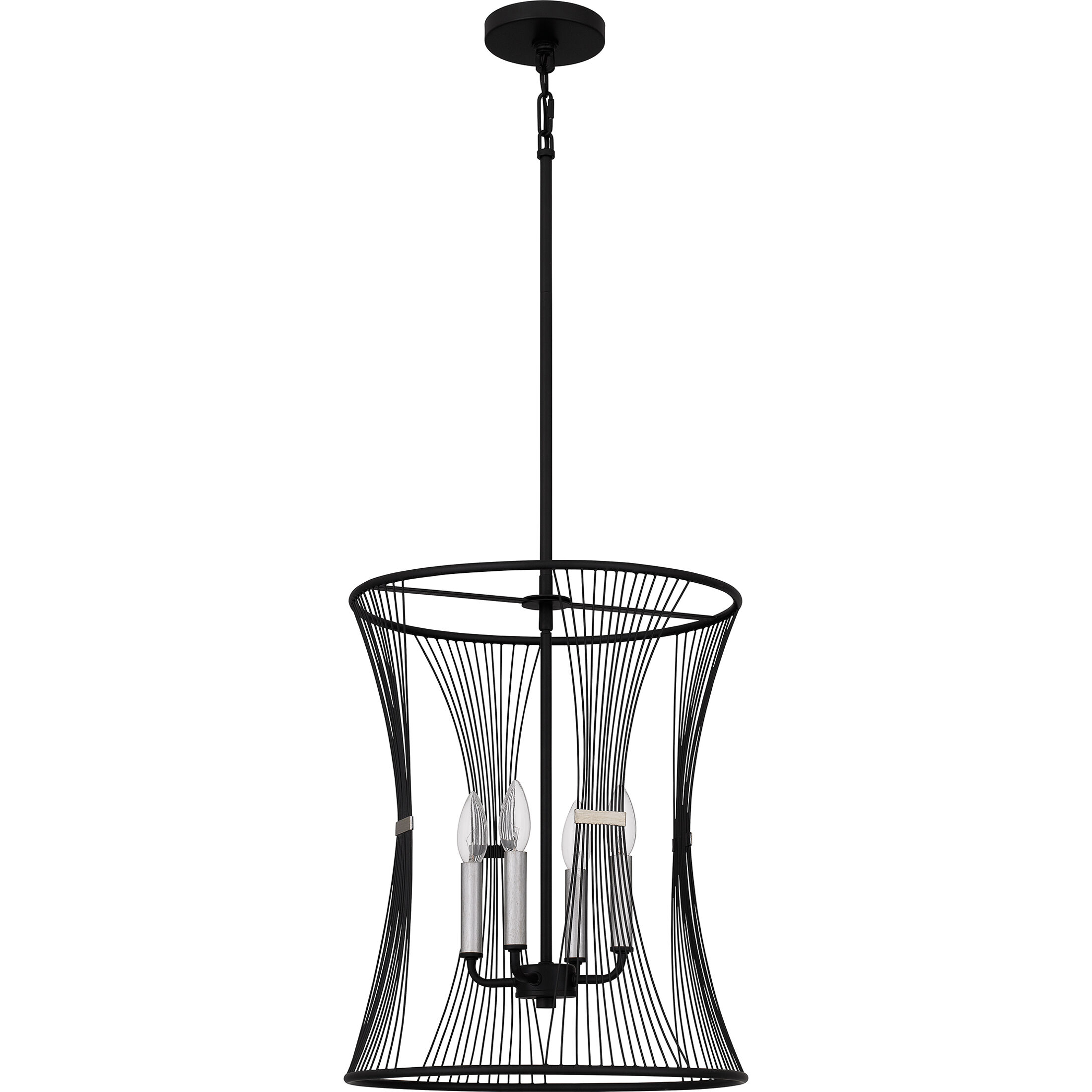 Leiland 4 Light 16 inch Matte Black Pendant Ceiling Light