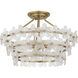 Wright 4 Light 20.5 inch Brushed Gold Semi-Flush Mount Ceiling Light