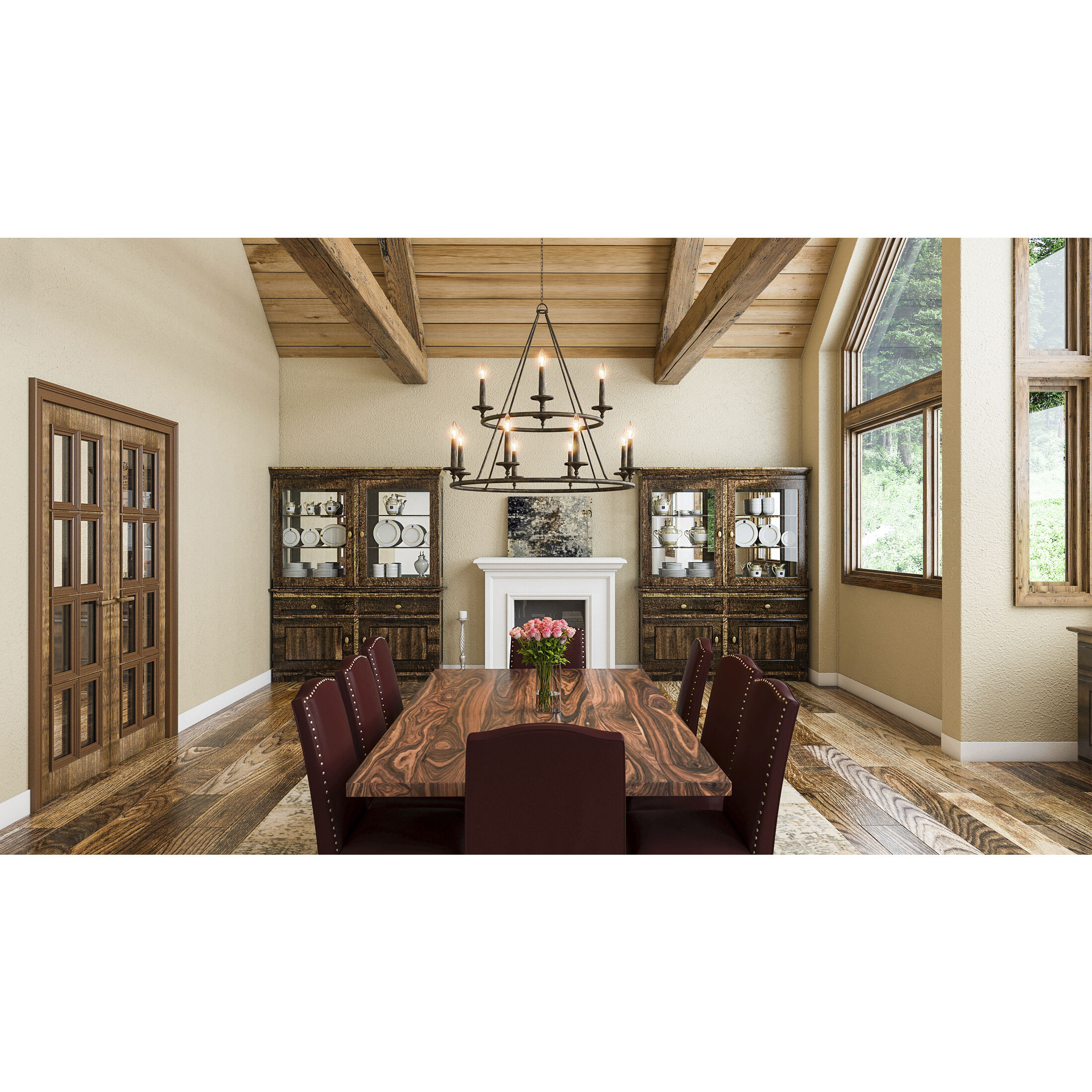 Voyager 12 Light 36 inch Malaga Foyer Chandelier Ceiling Light