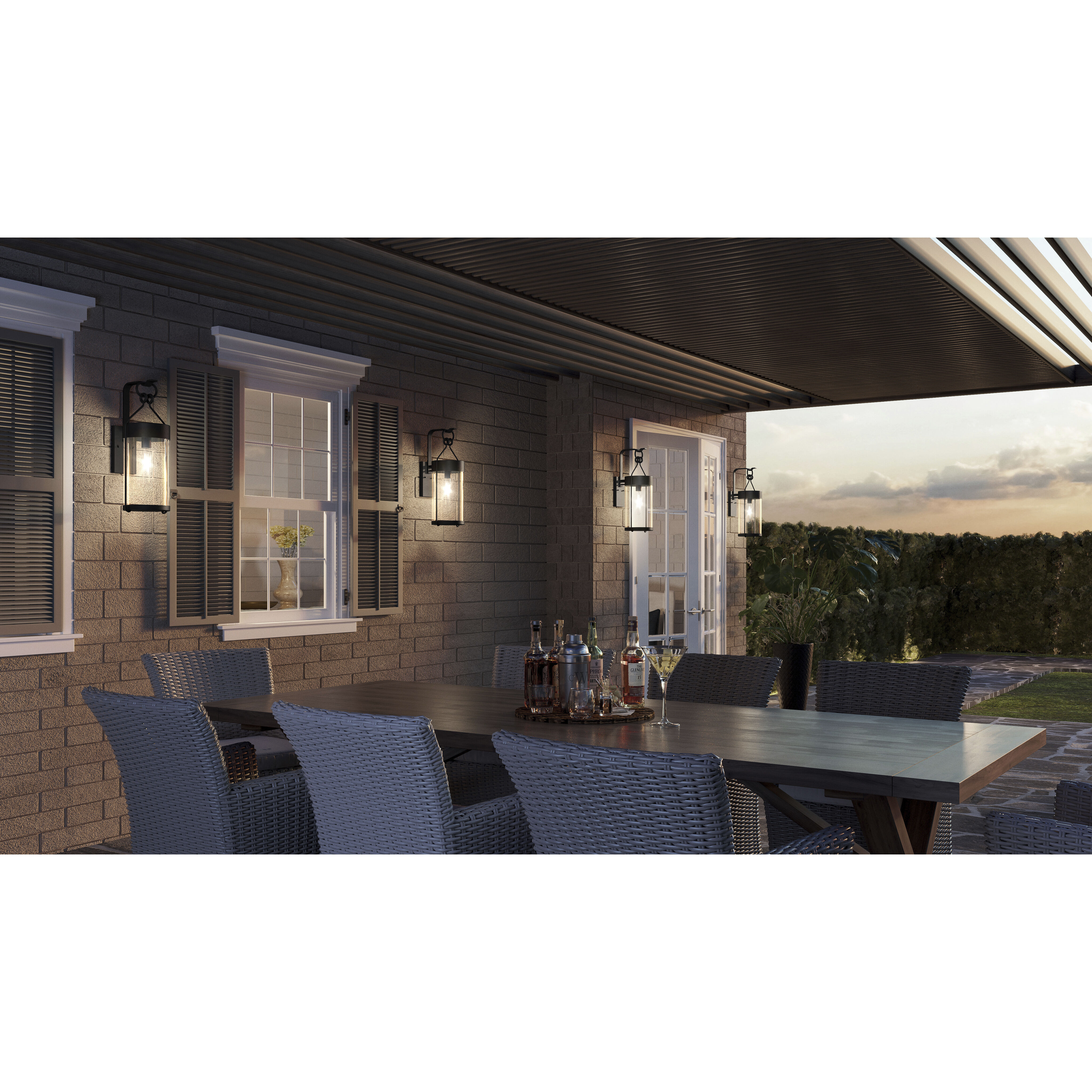 Corbin 1 Light 23 inch Earth Black Outdoor Wall Lantern