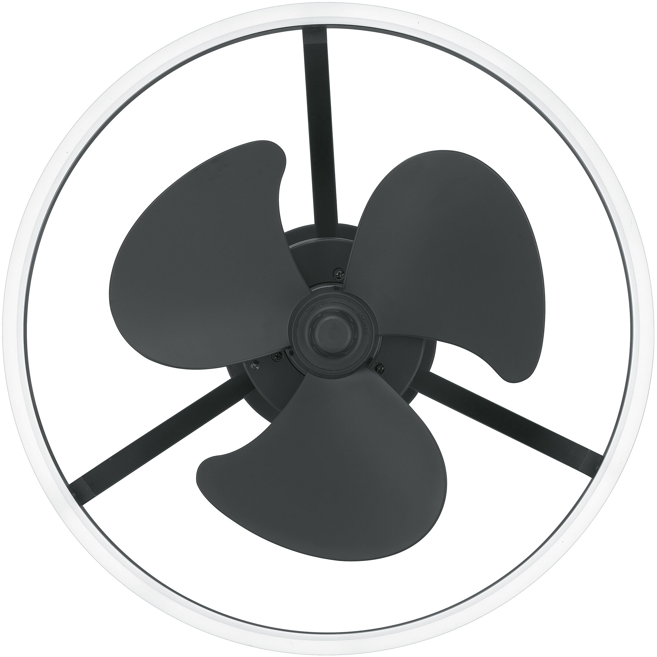 Cohen 20 inch Oil Rubbed Bronze with Black Matte Blades Fandelier