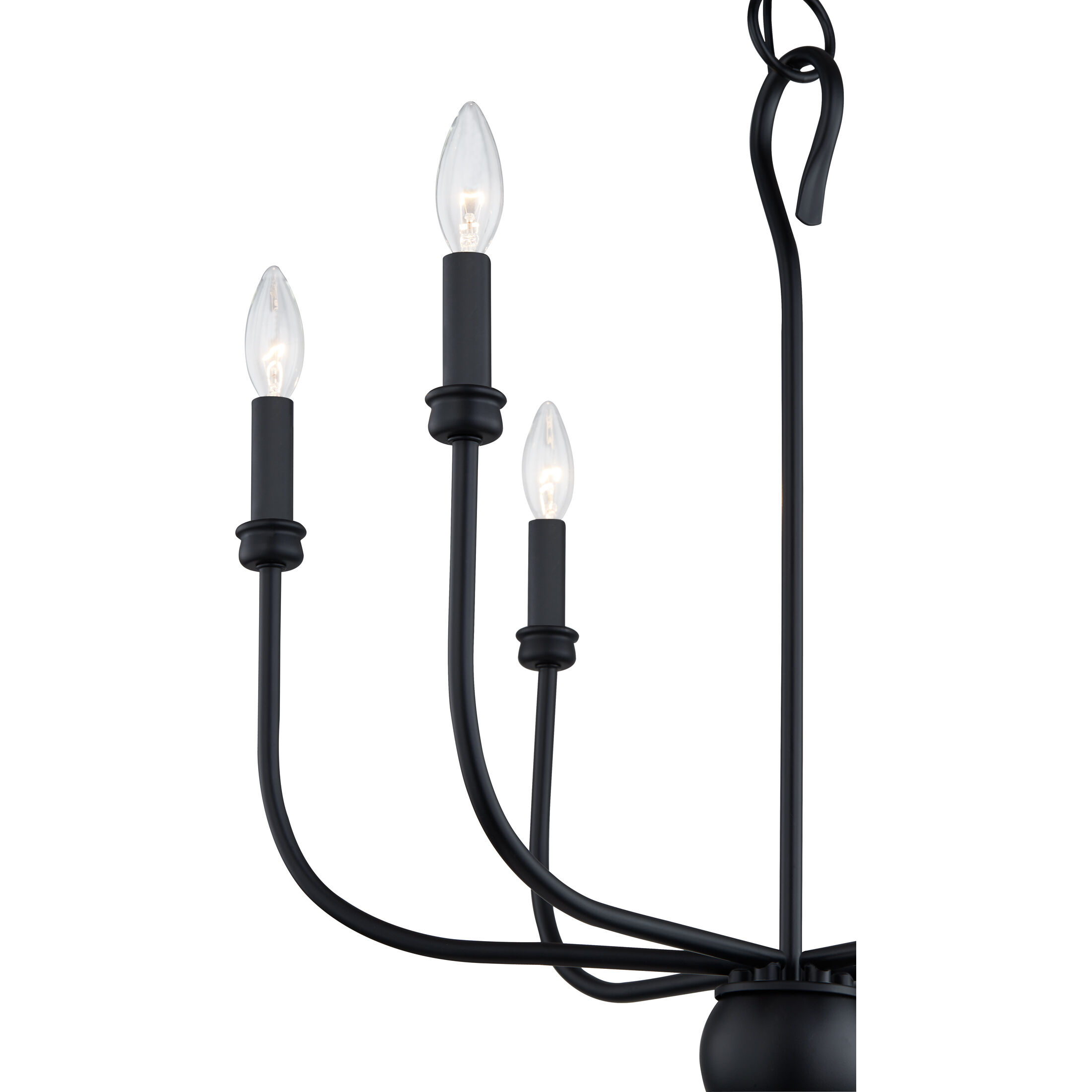 Blanche 6 Light 22 inch Matte Black Chandelier Ceiling Light