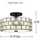 Rory 3 Light 15.75 inch Matte Black Semi-Flush Mount Ceiling Light