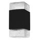 Saxton LED 10 inch Matte Black Outdoor Wall Lantern, Small
