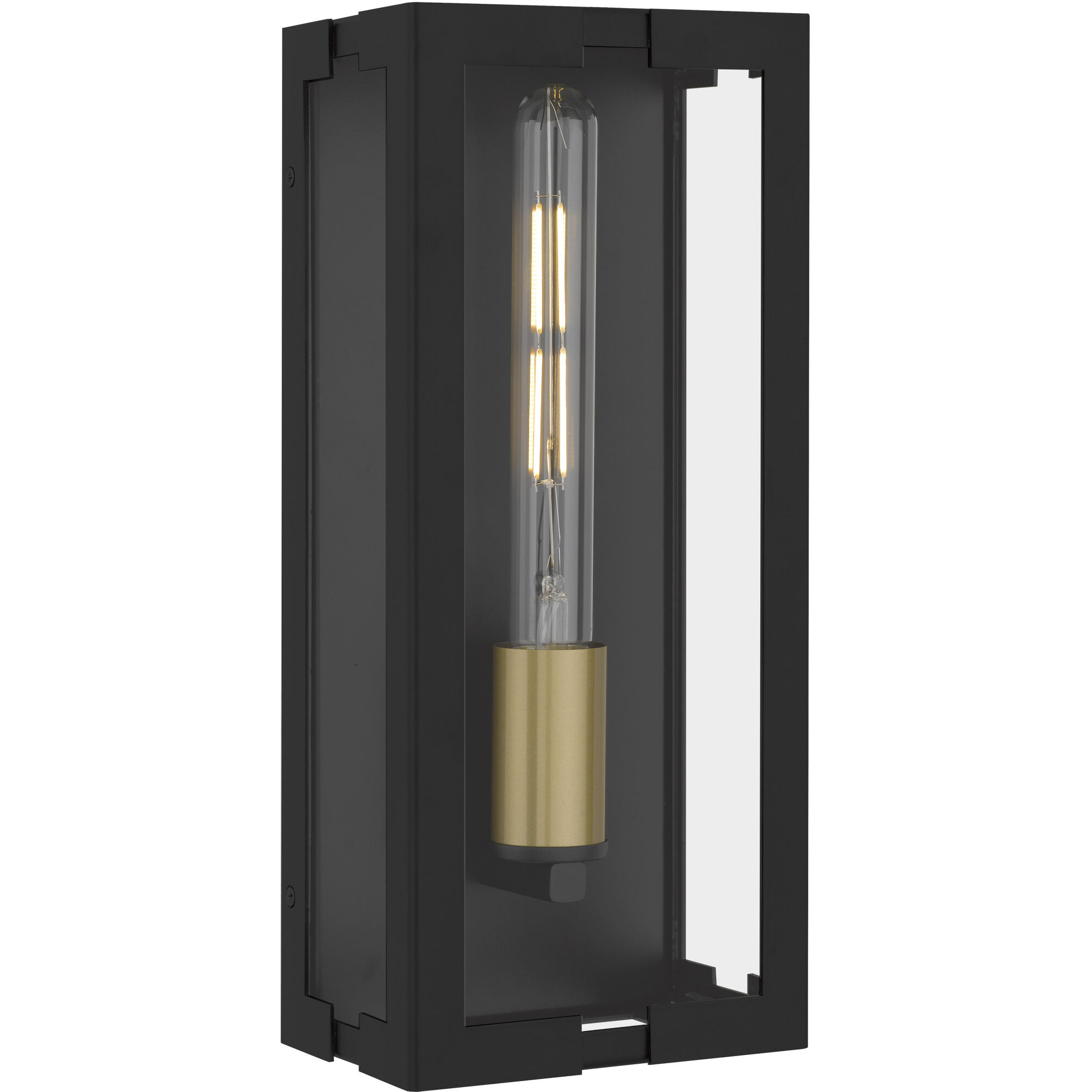 Young 1 Light 14 inch Matte Black Outdoor Wall Lantern