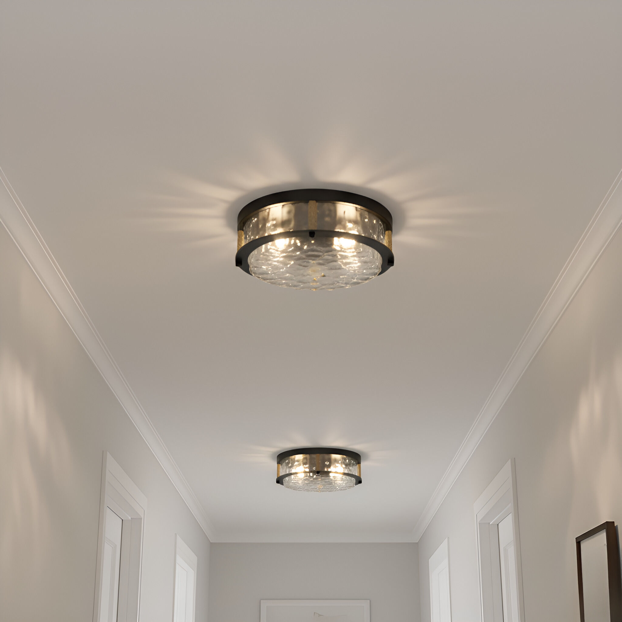 Baltic 3 Light 15.75 inch Matte Black Flush Mount Ceiling Light