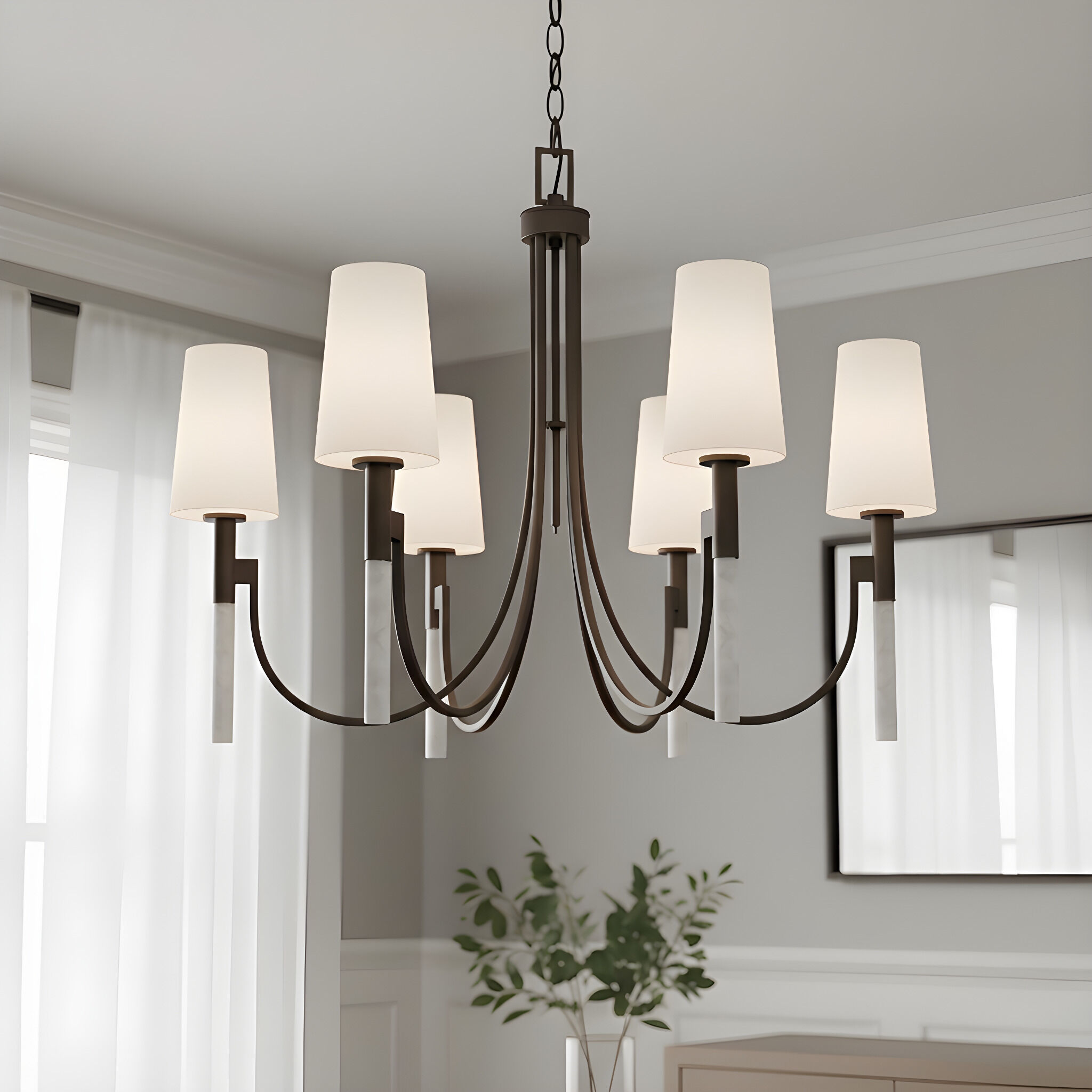Eloura 5 Light 32 inch Iron Gate Chandelier Ceiling Light