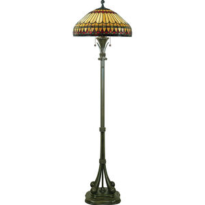 Tiffany 60 inch 100 watt Brushed Bullion Floor Lamp Portable Light, Naturals