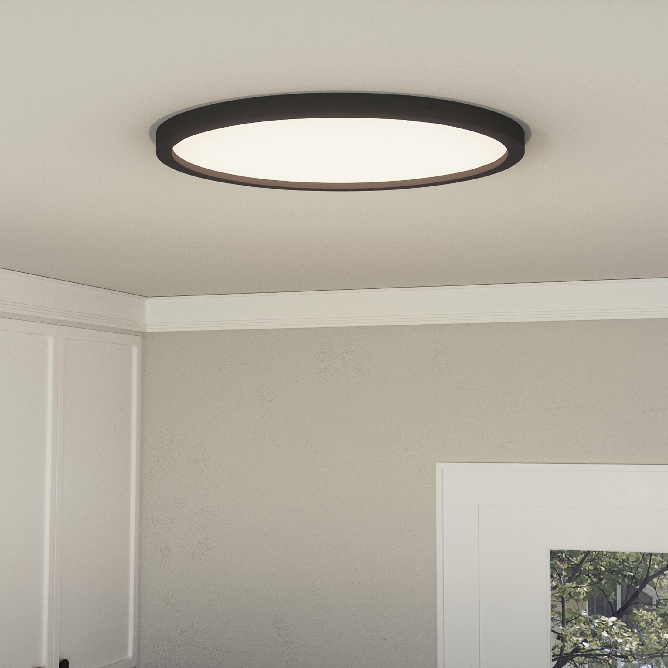 Outskirts 20 inch Earth Black Flush Mount Ceiling Light