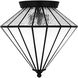 Liam 3 Light 15.25 inch Matte Black Flush Mount Ceiling Light, Medium