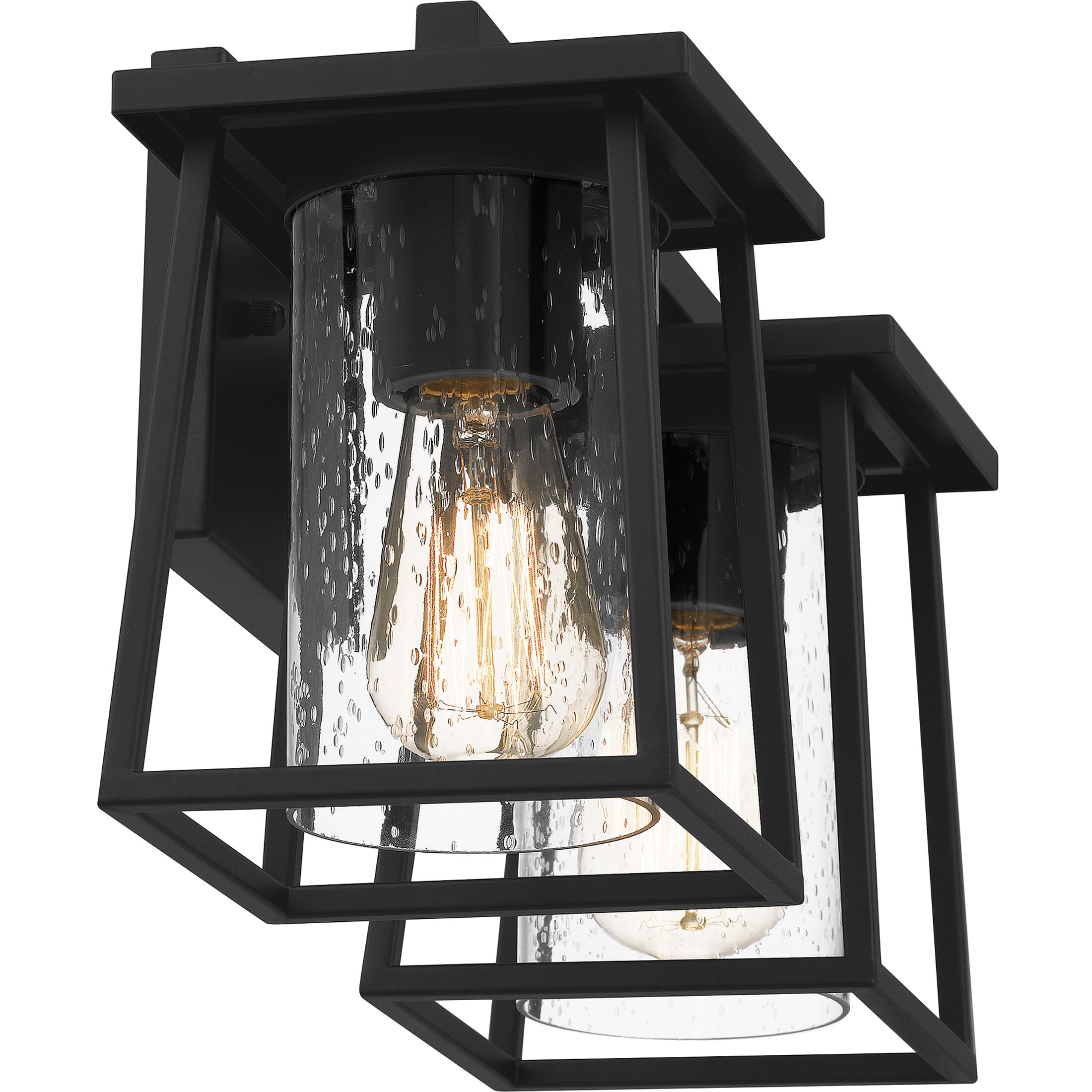 Lodge 2 Light 15 inch Matte Black Bath Light Wall Light, Medium