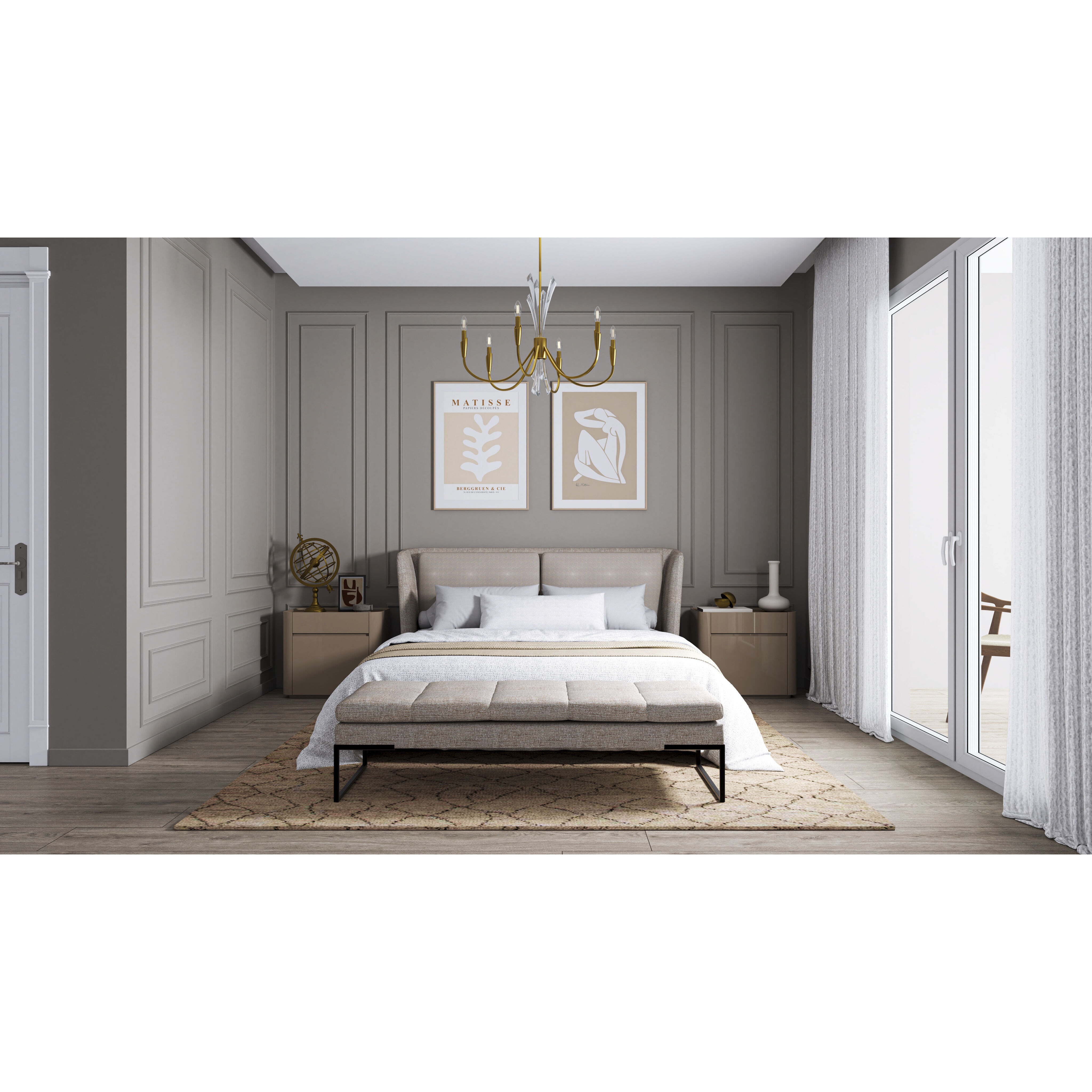 Cecily 6 Light 32 inch Brushed Gold Chandelier Ceiling Light