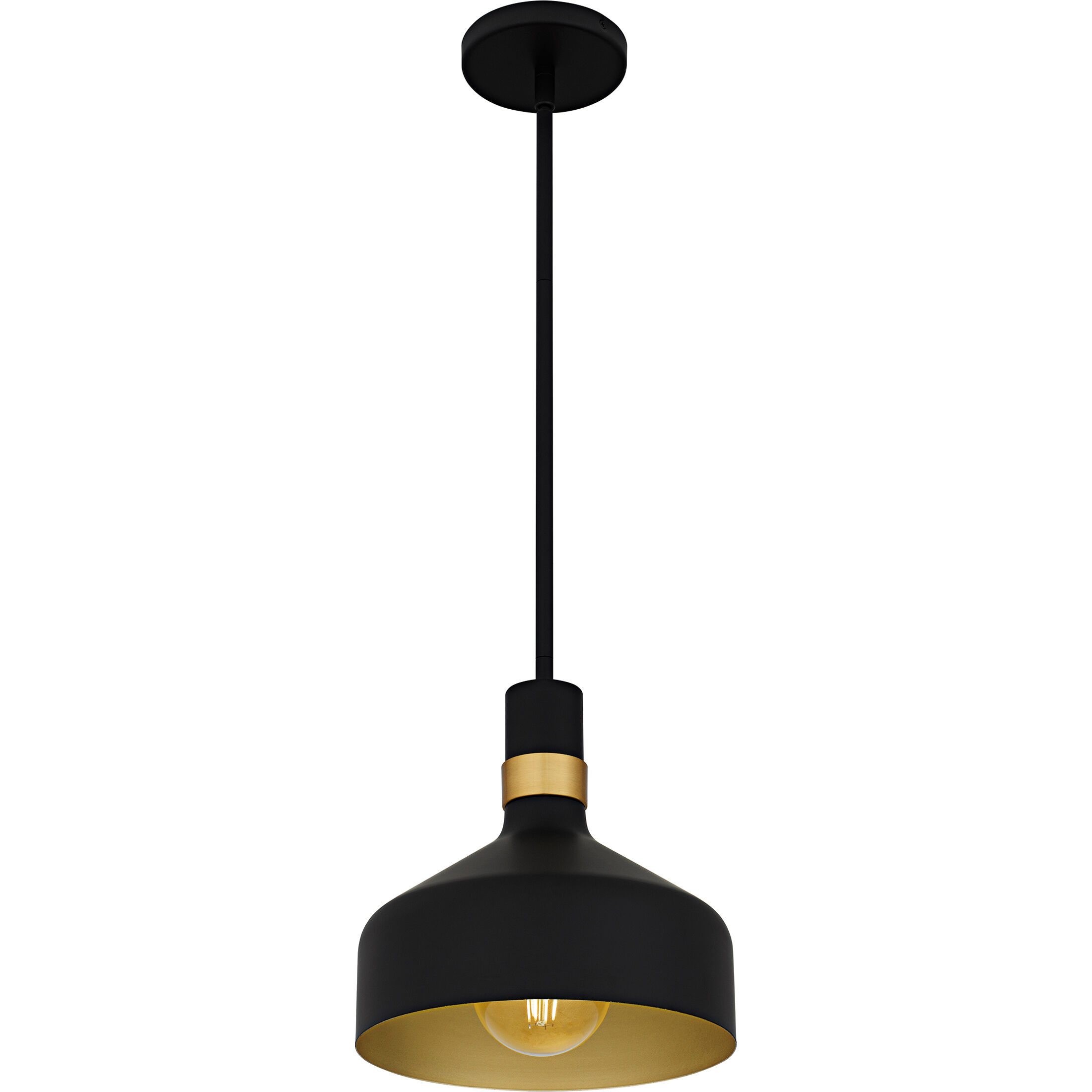 Arbor 1 Light 10 inch Matte Black Mini Pendant Ceiling Light, Small