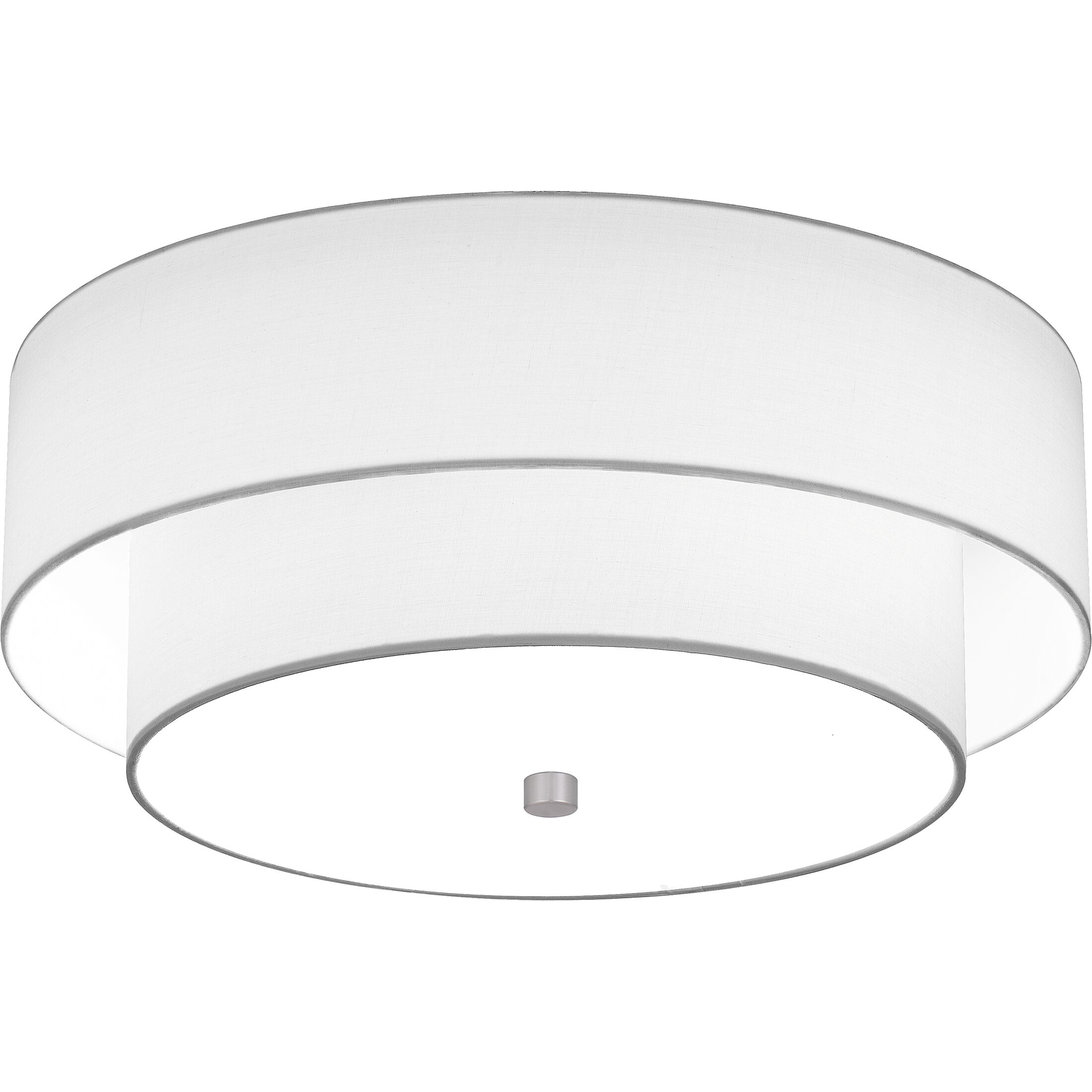 Prewett 2 Light 16 inch Brushed Nickel Semi-Flush Mount Ceiling Light