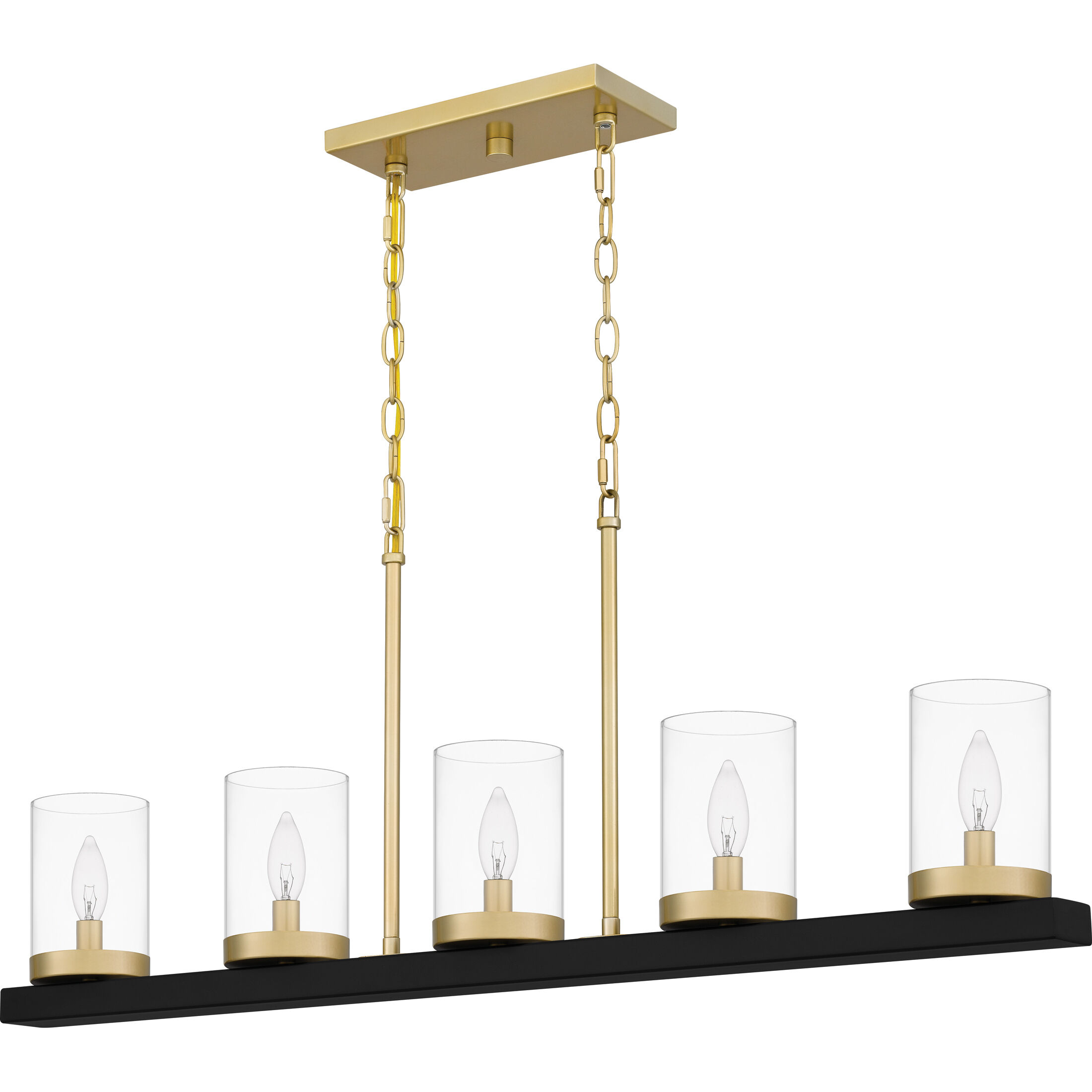 Greeley 5 Light 39 inch Matte Black Island Light Ceiling Light