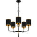 Lockery 5 Light 26.5 inch Matte Black Chandelier Ceiling Light