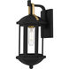 Crestfield 1 Light 15.25 inch Matte Black Outdoor Wall Lantern, Small