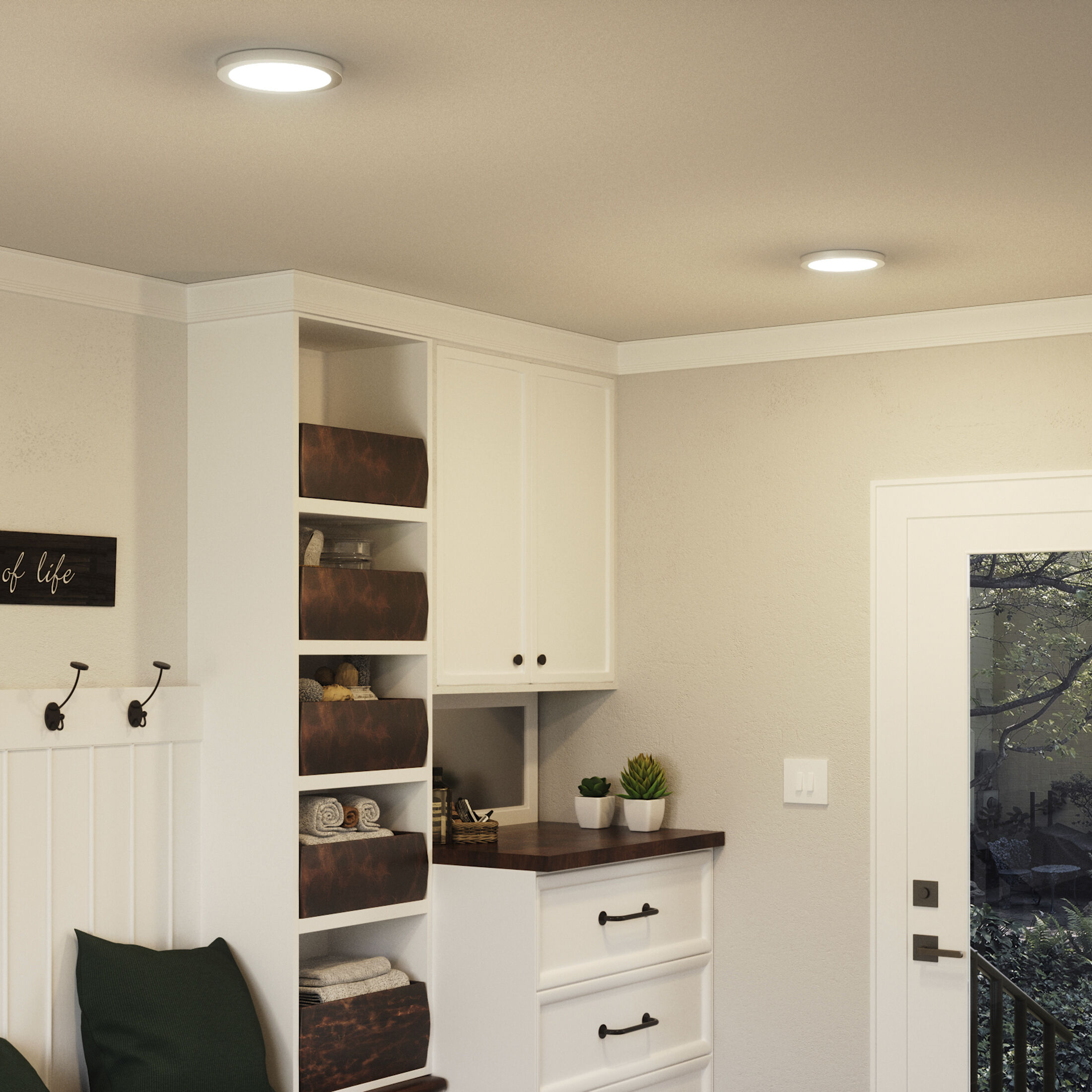 Outskirts LED 7.5 inch Brushed Nickel Flush Mount Ceiling Light