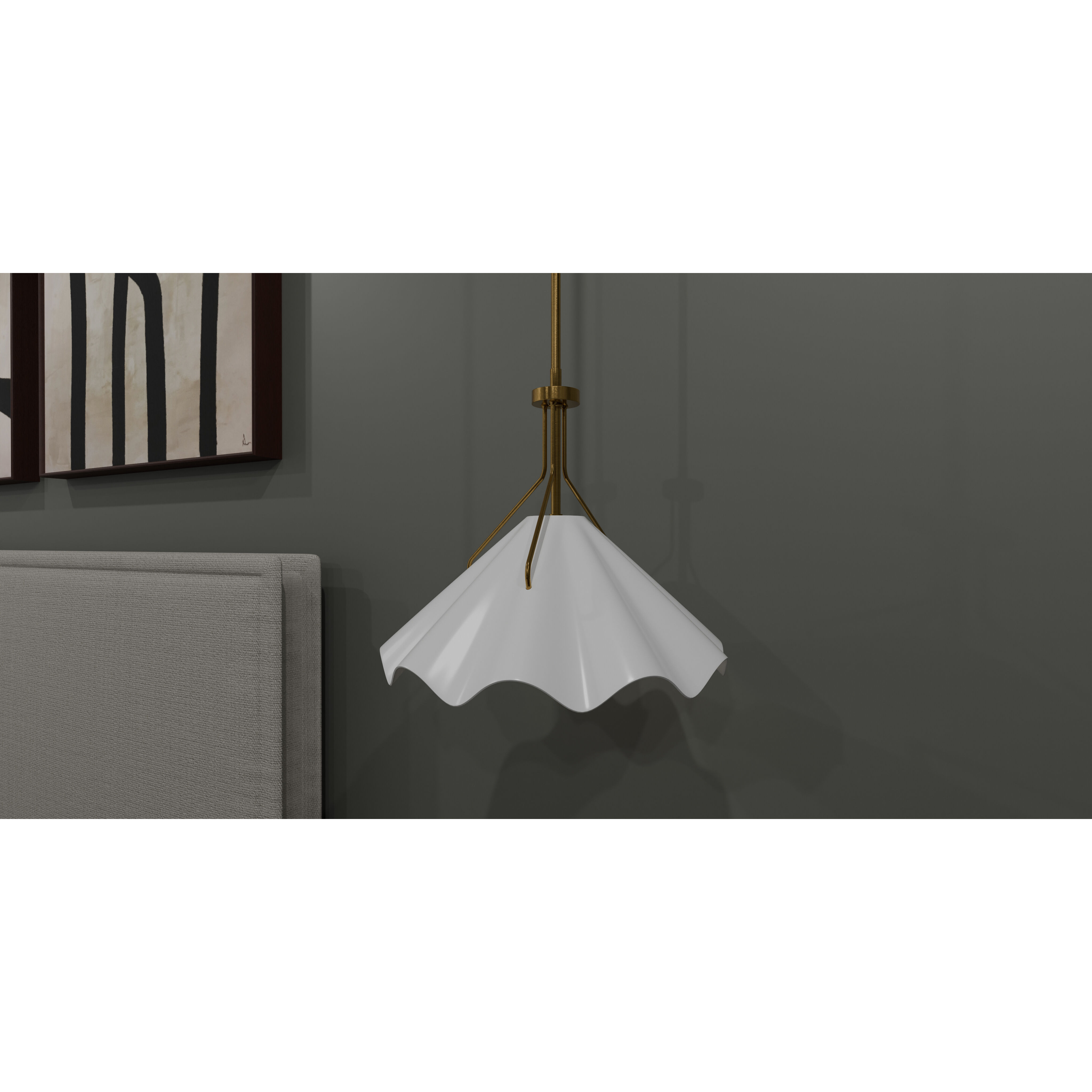 Quoizel QP6219AB Mejia 1 Light 14 inch Aged Brass Pendant