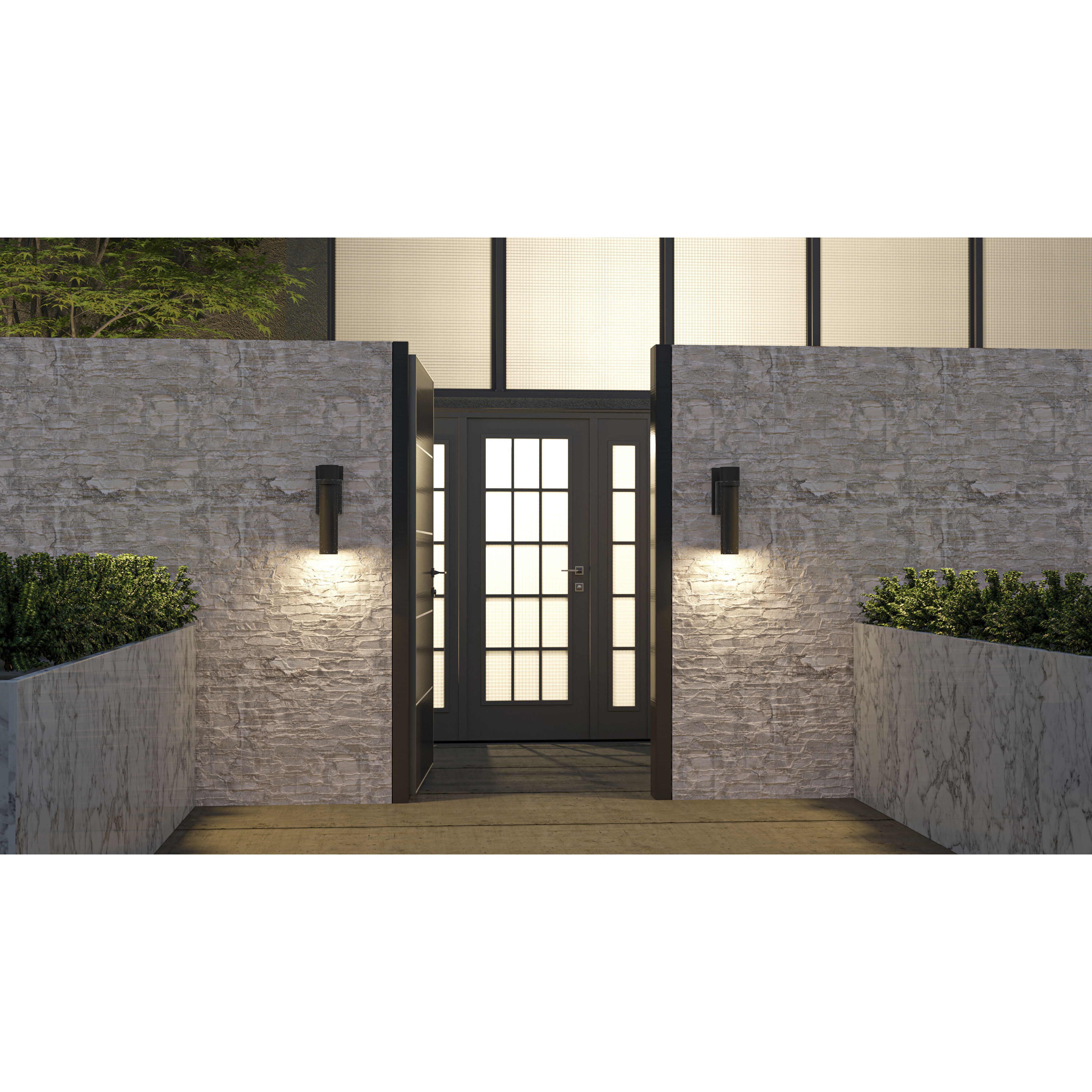 Sawyer LED 19.75 inch Matte Black Outdoor Wall Lantern, Large