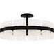 Sweeney 6 Light 30 inch Matte Black Semi-Flush Mount Ceiling Light, Extra Large