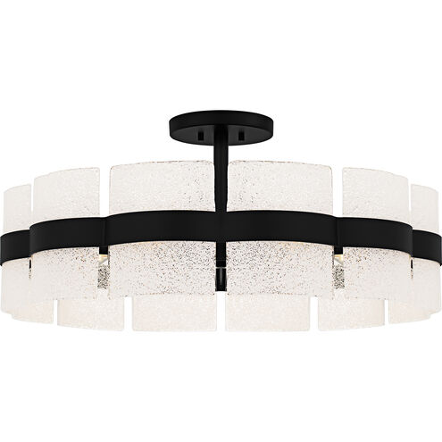 Sweeney 6 Light 30 inch Matte Black Semi-Flush Mount Ceiling Light, Extra Large