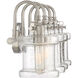 Danbury 4 Light 32 inch Brushed Nickel Bath Light Wall Light