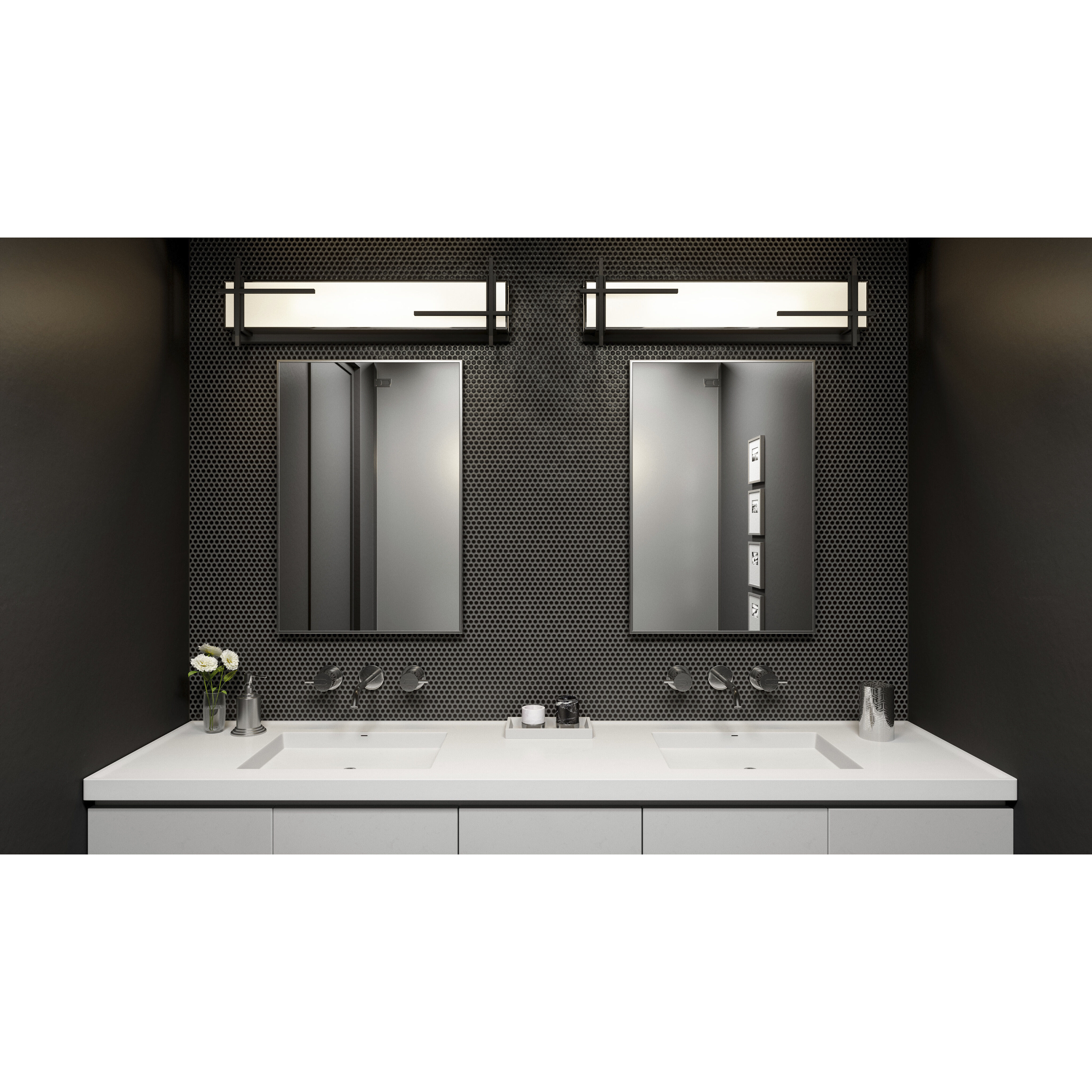 Wylie LED 29 inch Earth Black Bath Light Wall Light