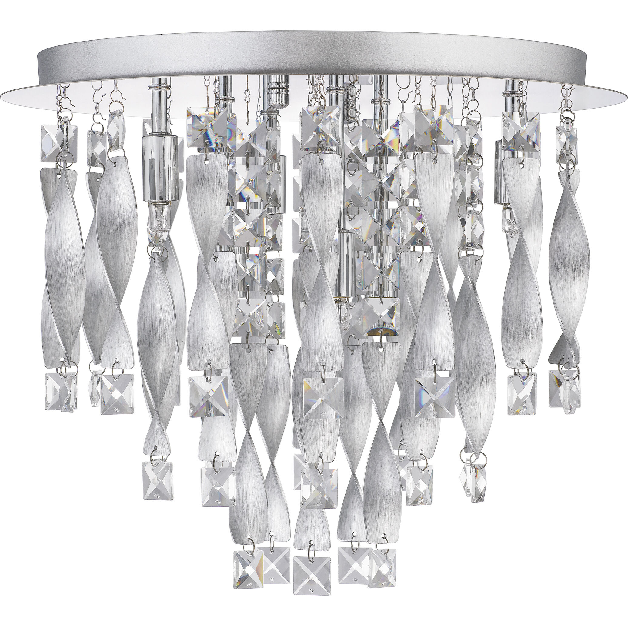 Twinkle 6 Light 16 inch Polished Chrome Flush Mount Ceiling Light