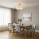 Abigail 4 Light 18 inch Brushed Gold Semi-Flush Mount Ceiling Light