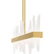 Aurelia LED 42 inch Soft Gold Linear Chandelier Ceiling Light, Medium