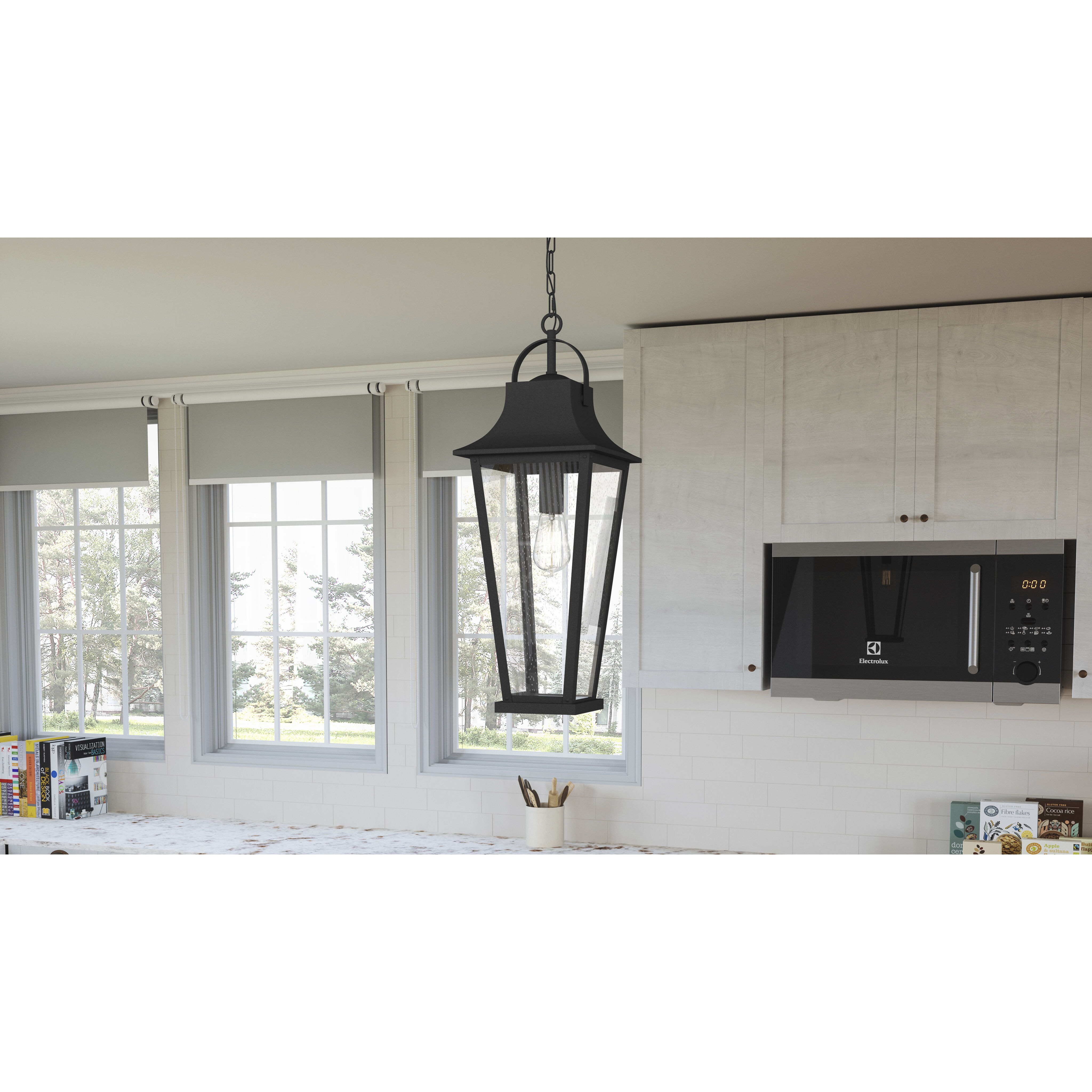 Galveston 1 Light 8.75 inch Mottled Black Mini Pendant Ceiling Light, Small