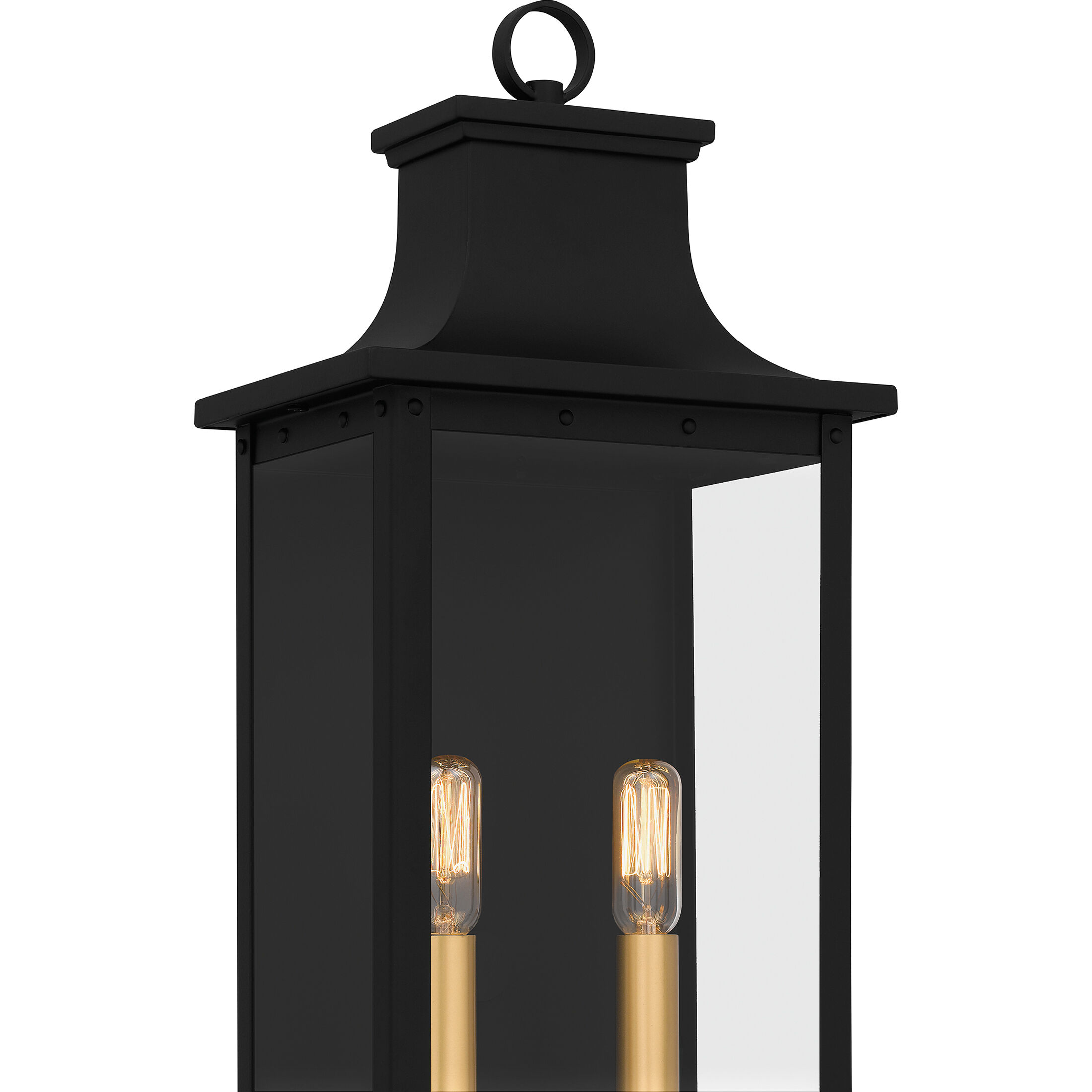 Abernathy Outdoor Wall Lantern in Matte Black, Medium