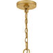 Lilestone 7 Light 28 inch Gold Leaf Pendant Ceiling Light, Large