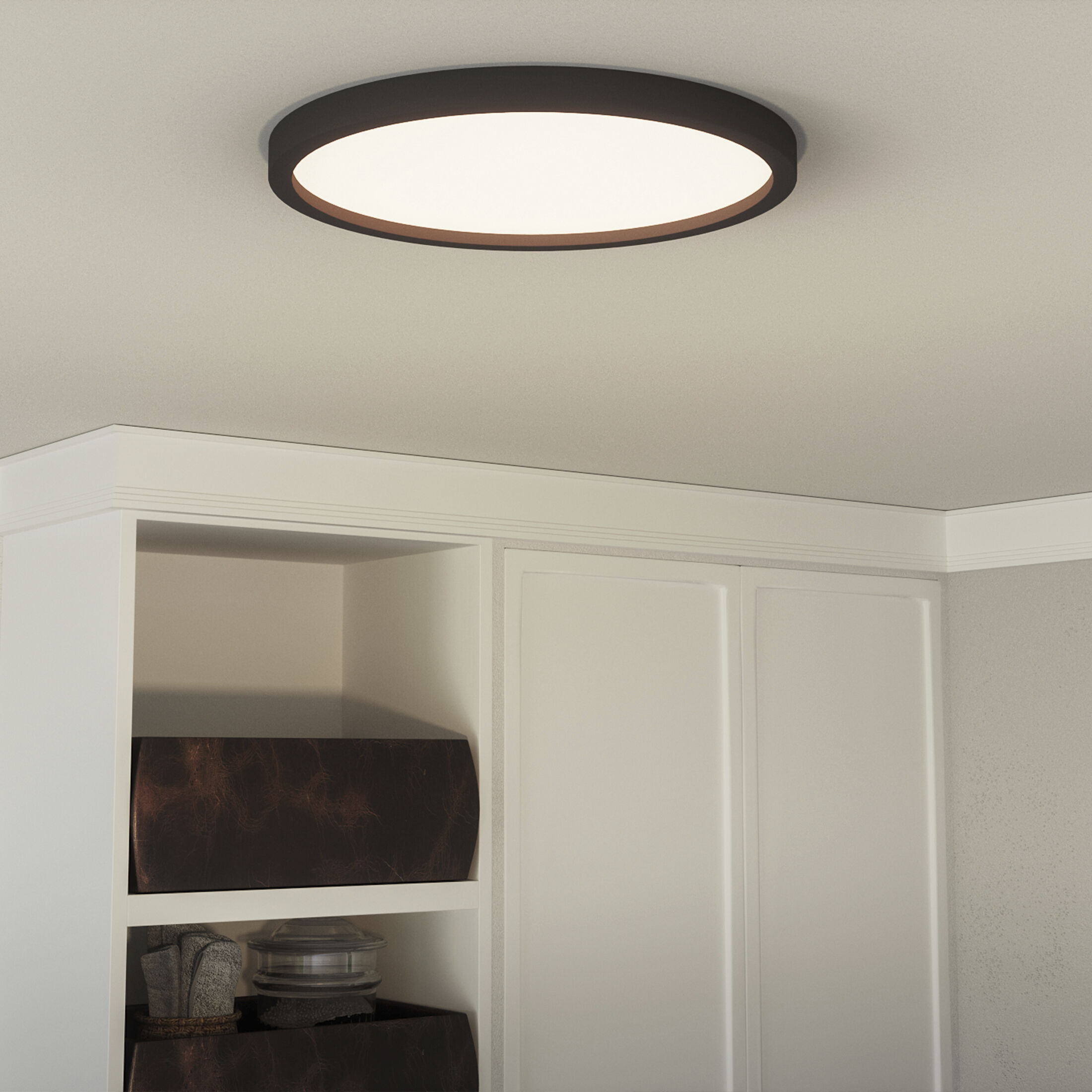 Quoizel OST1715EK Outskirts 15 inch Earth Black Flush Mount