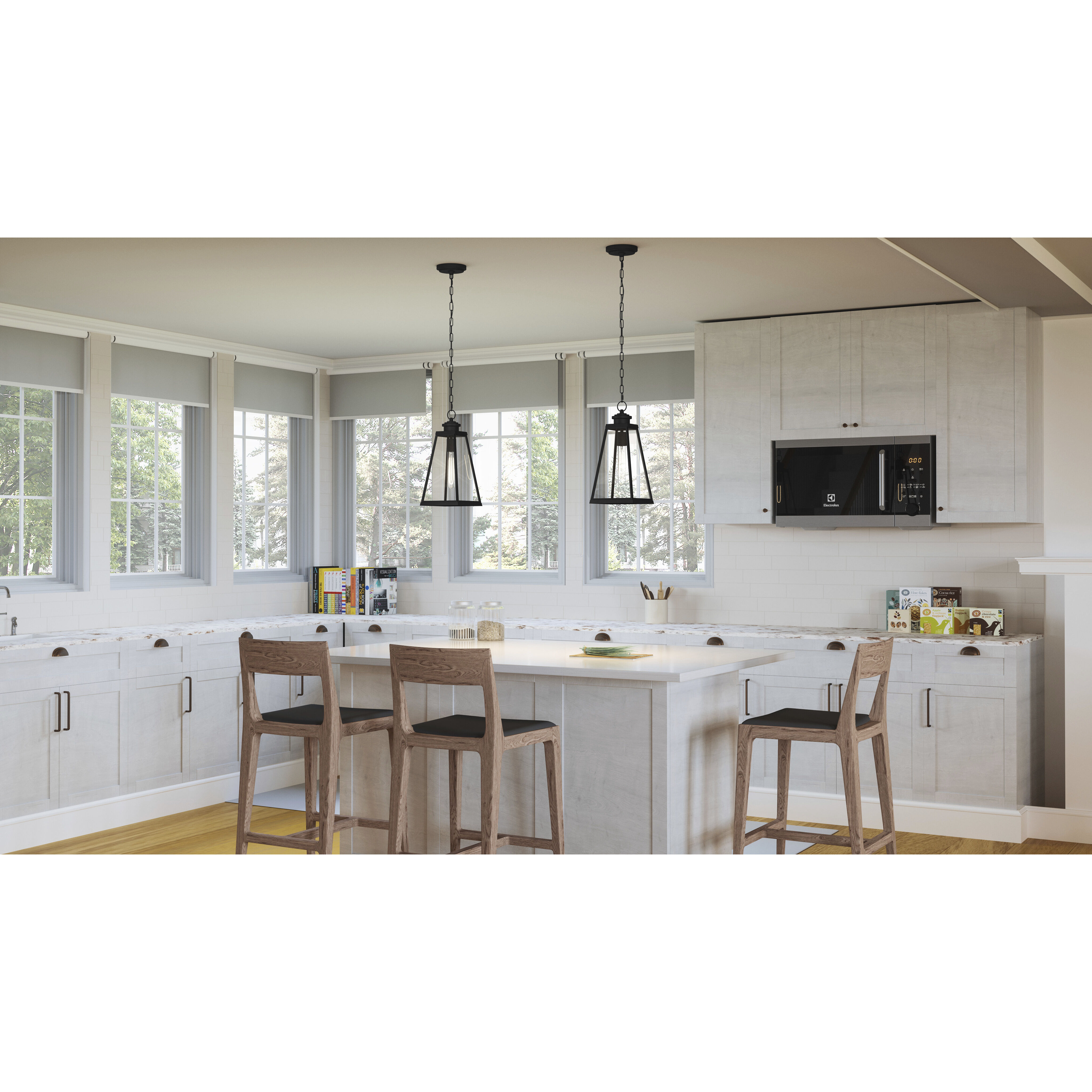 Paxton 1 Light 7 inch Matte Black Mini Pendant Ceiling Light, Small