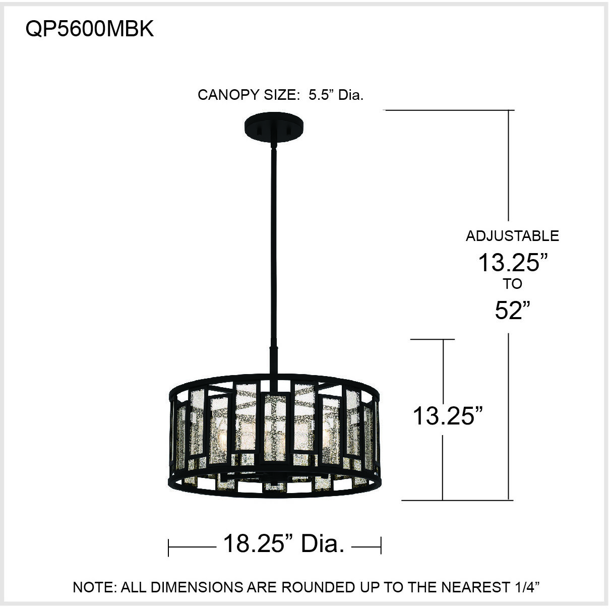 Bankston 4 Light 18 inch Matte Black Pendant Ceiling Light