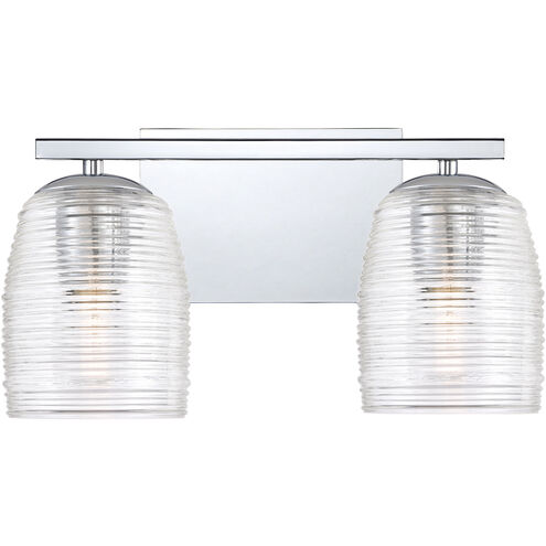 Realm 2 Light 14 inch Polished Chrome Bath Light Wall Light, Medium