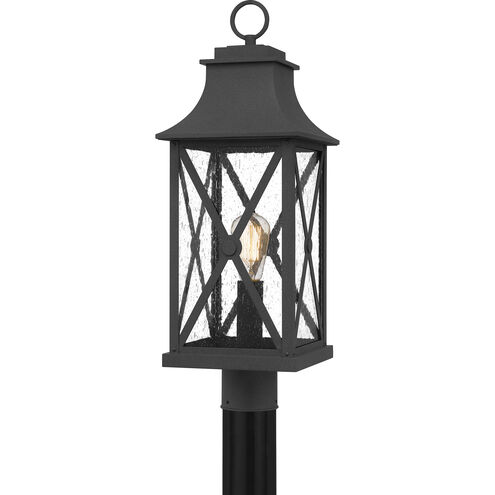 Ellerbee 1 Light 24 inch Mottled Black Outdoor Post Lantern, Large