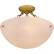 Baylor 3 Light 15 inch Brushed Gold Semi-Flush Mount Ceiling Light, Medium