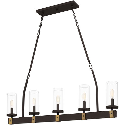 Lisbon 5 Light 40 inch Old Bronze Island Light Ceiling Light