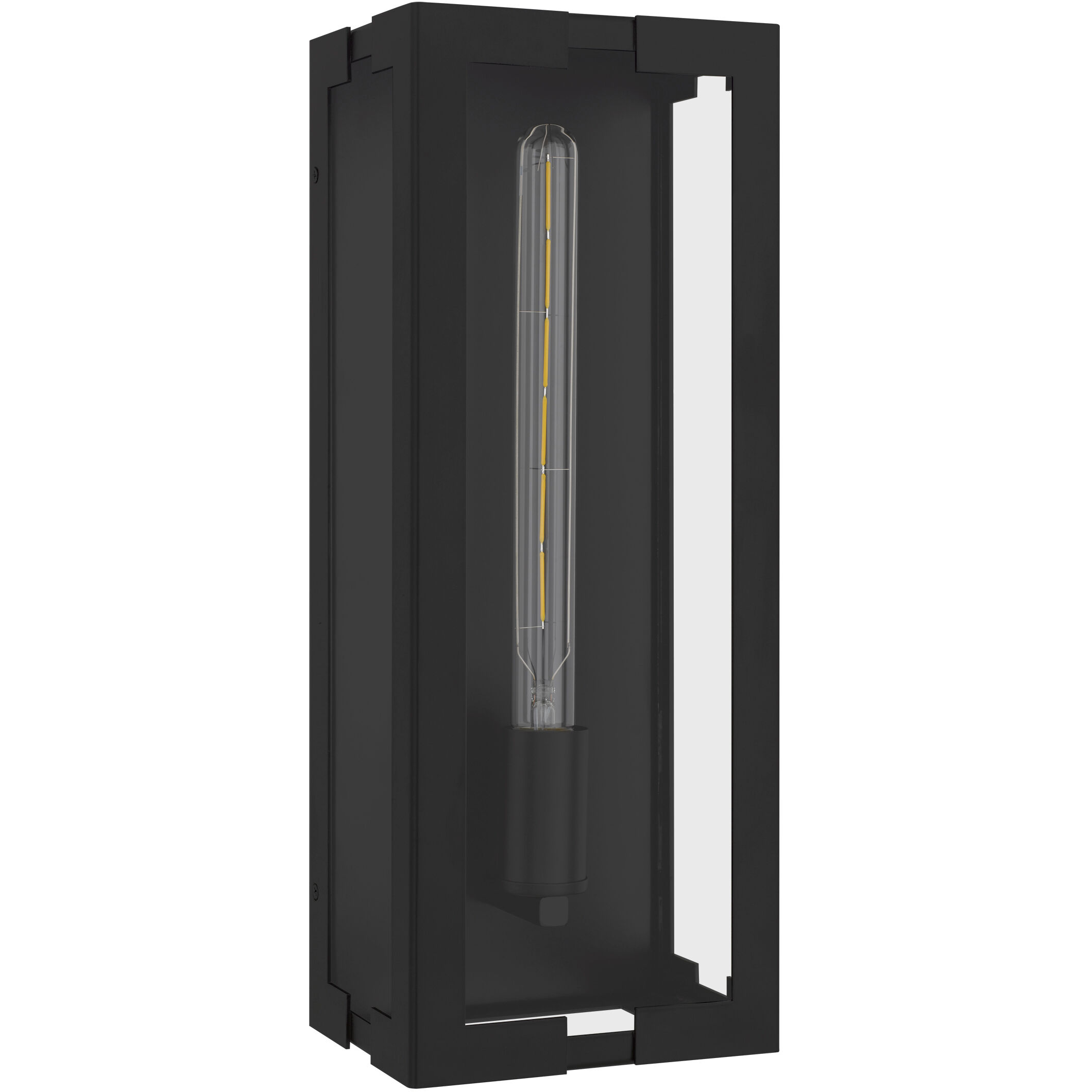 Young 1 Light 18 inch Matte Black Outdoor Wall Lantern
