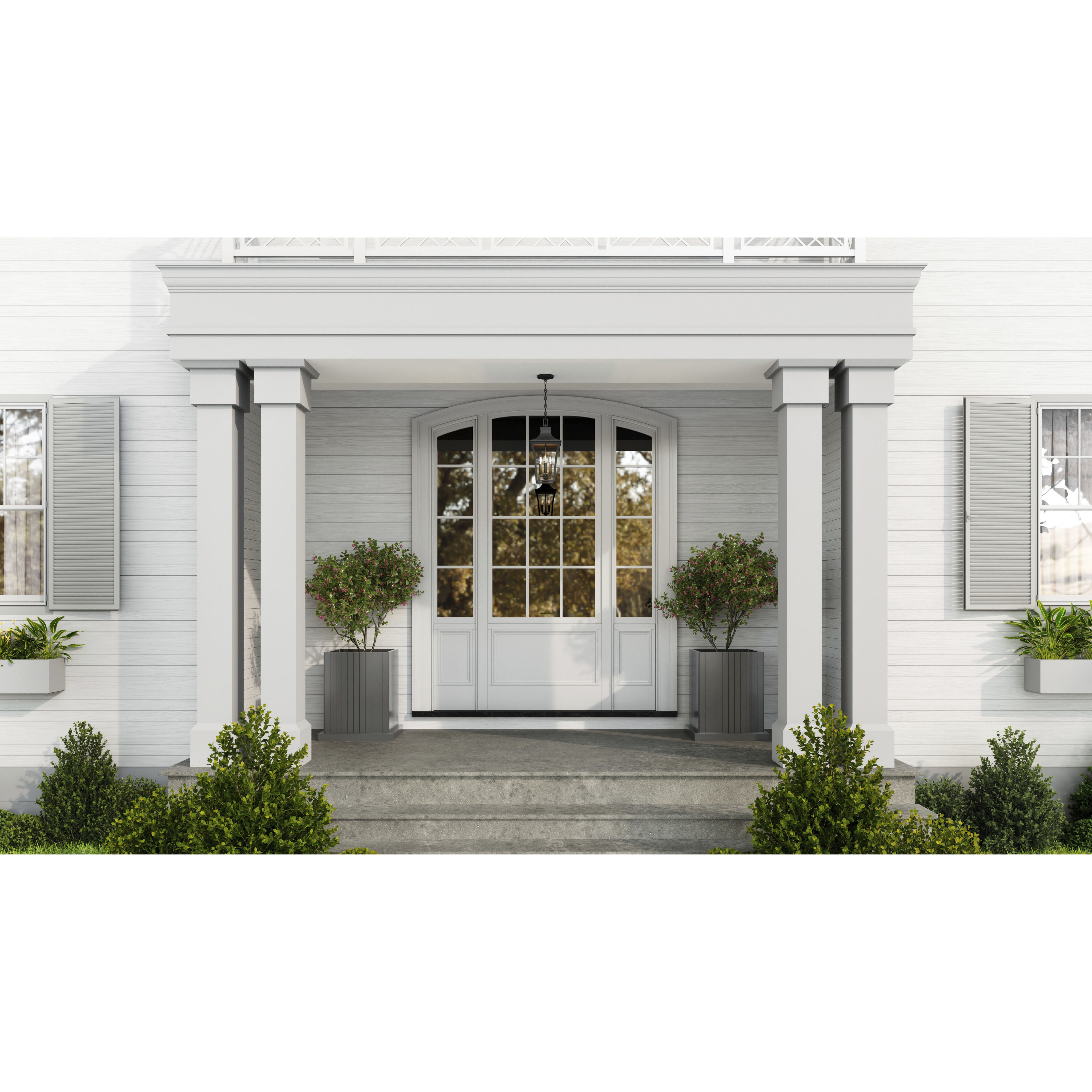 Quentin 4 Light 10 inch Earth Black Outdoor Hanging Lantern, Large