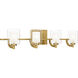 Kolt 4 Light 29 inch Brushed Gold Bath Light Wall Light in Bronze Gold, Extra Large